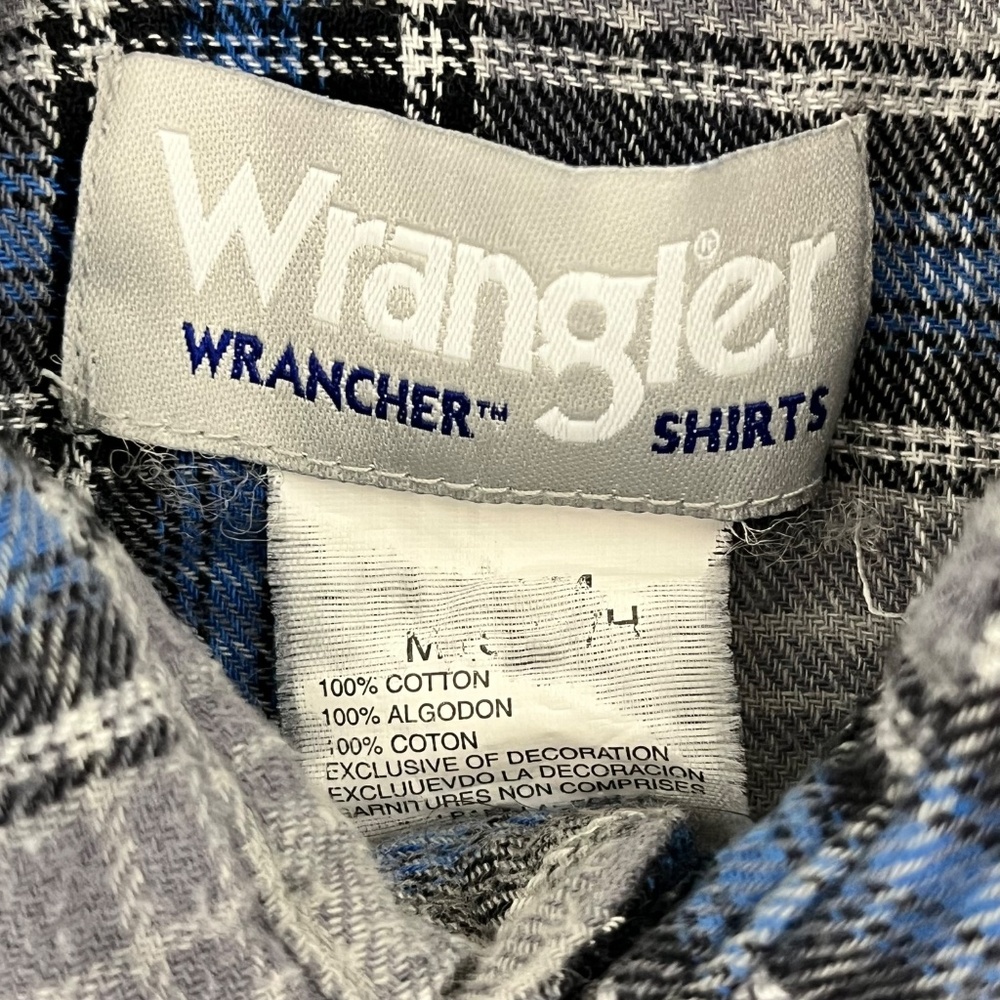 Vintage Wrangler Mens Wrancher Shirt Multicolor Plaid Western Snap Pockets‎ - Picture 3 of 9
